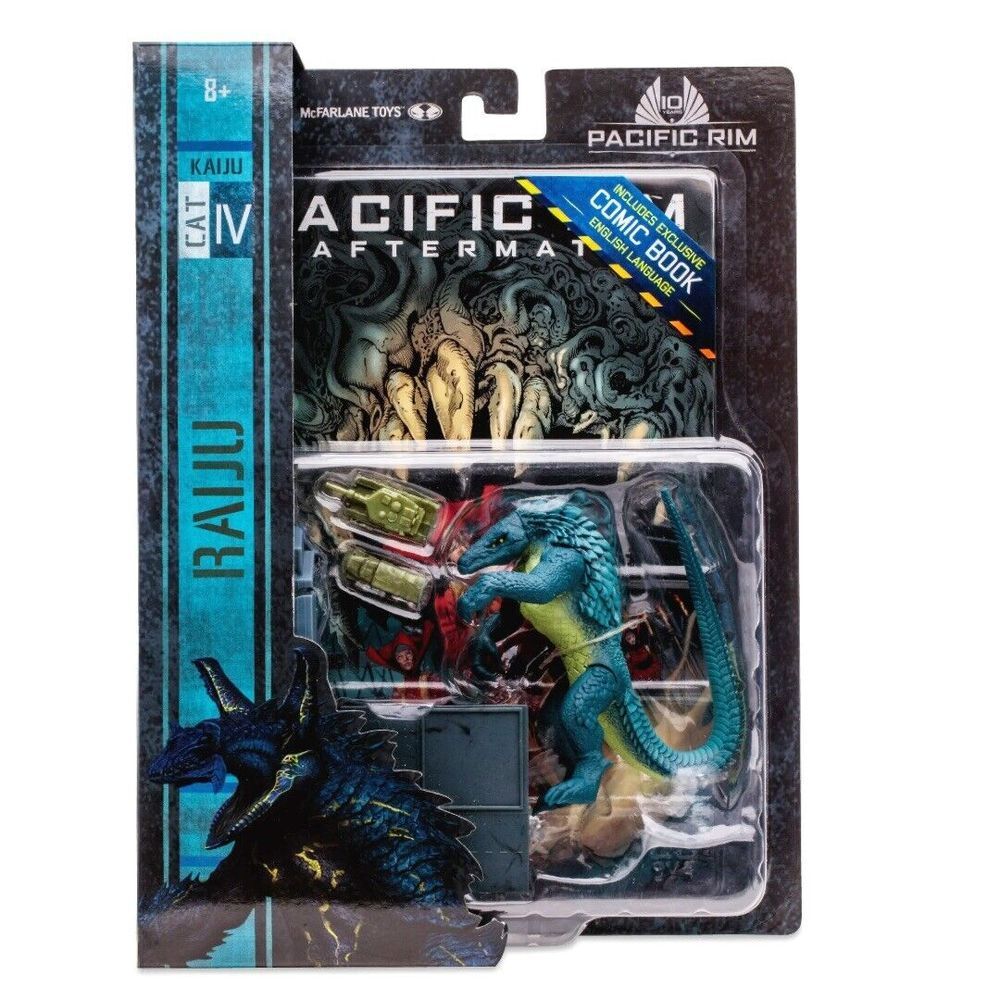 McFarlane Toys Pacific Rim 4" Action Figure Raiju (Kaiju) Playset & Comic 8+ NIB